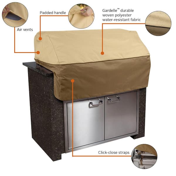 Sure fit Patio Armor built in outdoor Grill cover 42" wide x 28" wide x 14" high 
