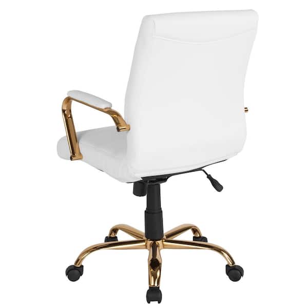 Faux Leather Task Chair, Faux Leather Desk Chair White