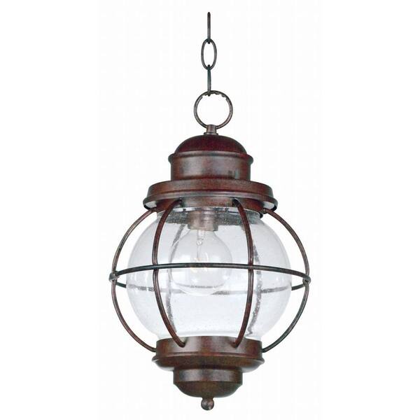 Kenroy Home Hatteras 1-Light 16 in. Gilded Copper Hanging Lantern