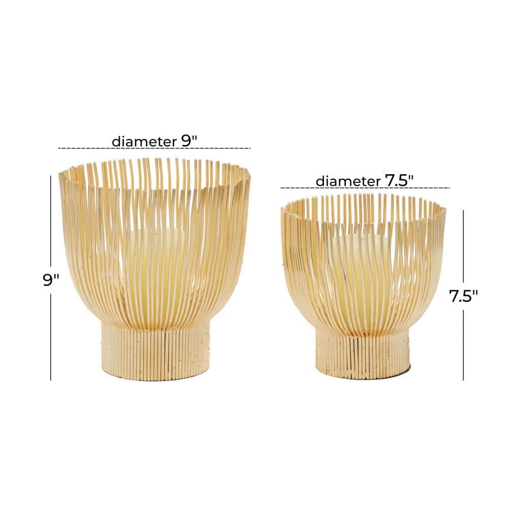 Elegant Gold Metal Hanging Tealight Candle Lantern Set