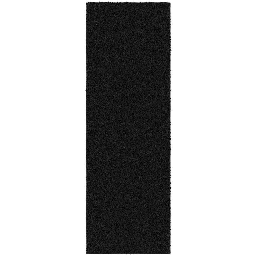Luxury Collection Non-Slip Rubberback Solid Soft Black 2 ft. x 6 ft. Indoor Runner Rug price history on PriceWatchPro