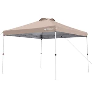6.7 ft. x 10 ft. Brown Outdoor Pop-Up Canopy Tent
