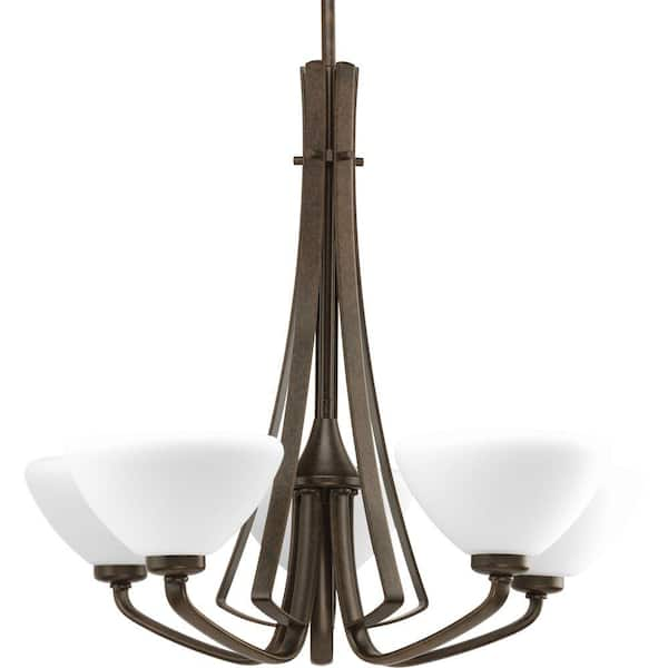 Progress Lighting Rave Collection 5-Light Forged Bronze Chandelier