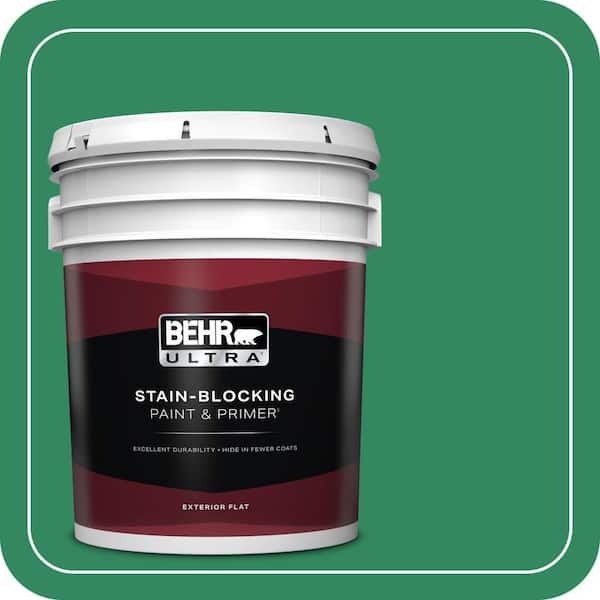 BEHR ULTRA 5 gal. #P420-6 Exquisite Emerald Flat Exterior Paint & Primer
