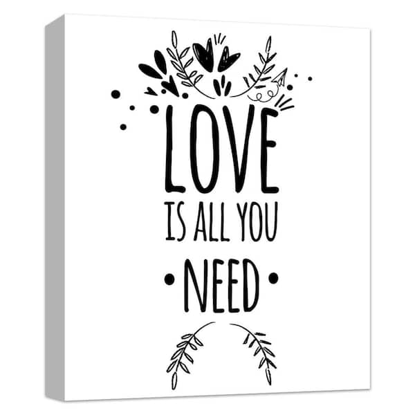 PTM Images 10 in. x 12 in. ''Love is all you need'' Canvas Wall Art
