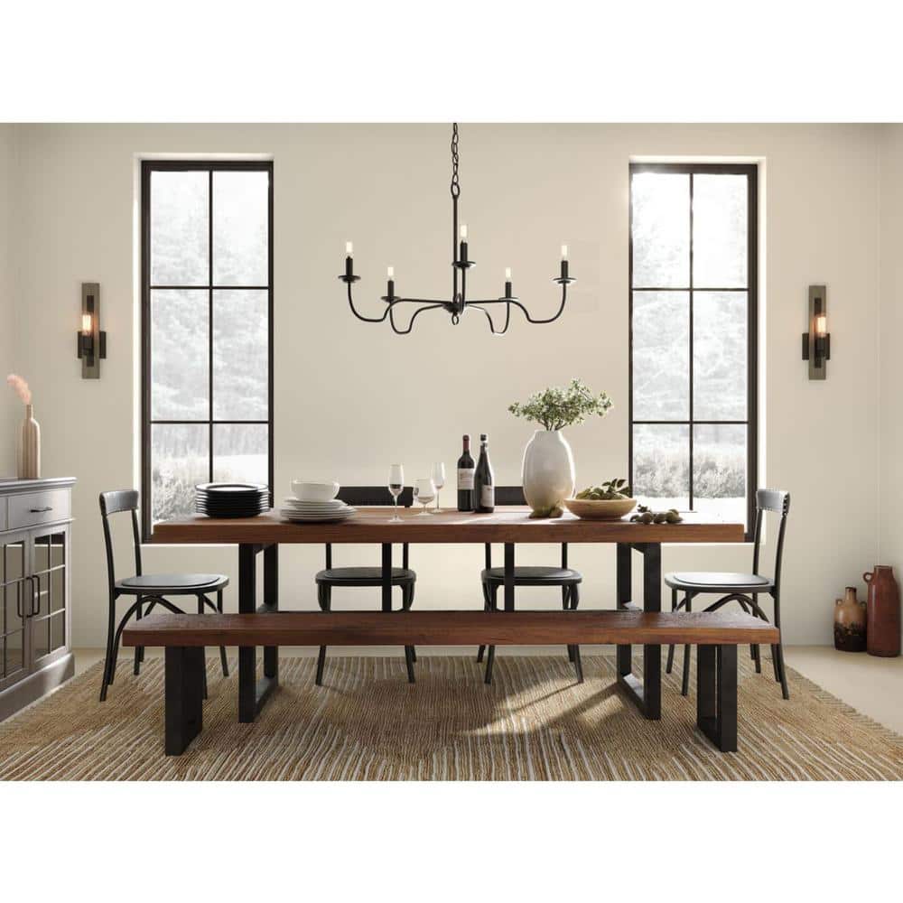 Canebrake 5-Light Matte Black Farmhouse Chandelier Light price history on PriceWatchPro