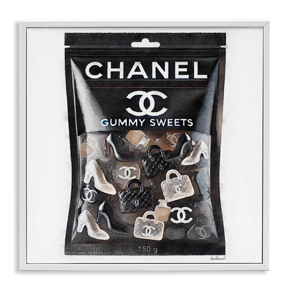 Chic Fashion Candy by Amanda Greenwood White Framed Abstract Giclee Art Print 17 in. x 17 in. price history on PriceWatchPro