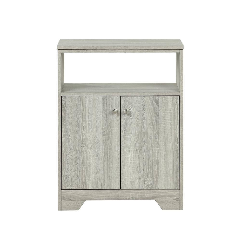 23.6 in. W x 11.8 in. D x 31.7 in. H Oak Gray MDF Board Linen Cabinet with 