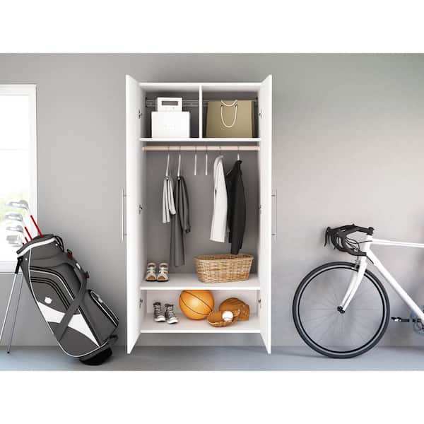 HangUps 36 in. W x 72 in. H x 20 in. D Wardrobe Cabinet in White (1-Piece)