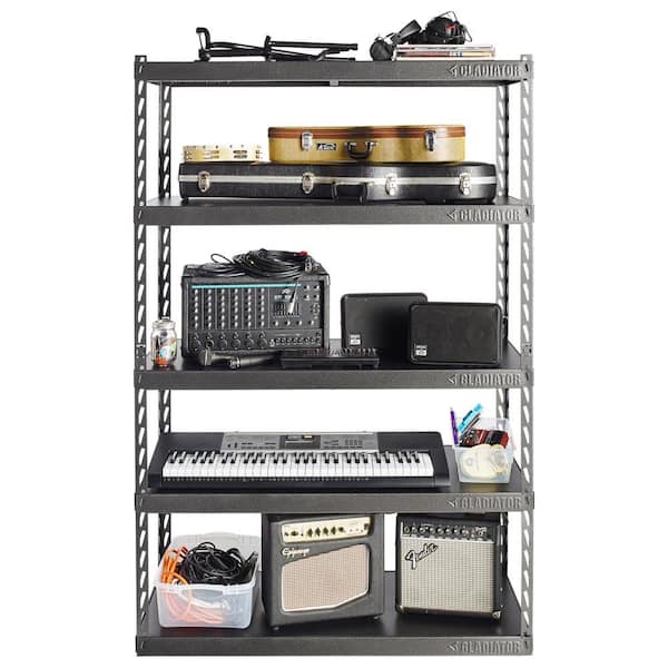 Gladiator 5-Tier Steel Garage Storage Shelving Unit with EZ Gladiator 5-Tier Steel Garage Storage Shelving Unit with EZ
