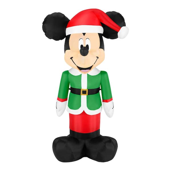 3.5 ft LED Mickey Santa Airblown Inflatable
