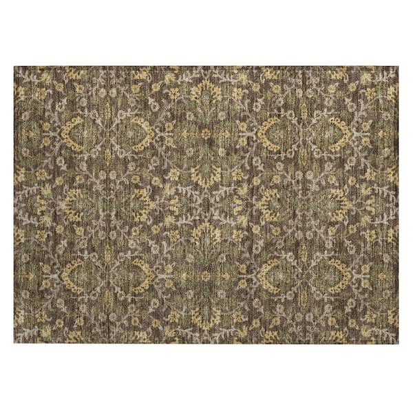 Chantille Machine Washable Indoor/Outdoor Abstract ACN2634 Chocolate 2 ft. x 3 ft. Accent Rug
