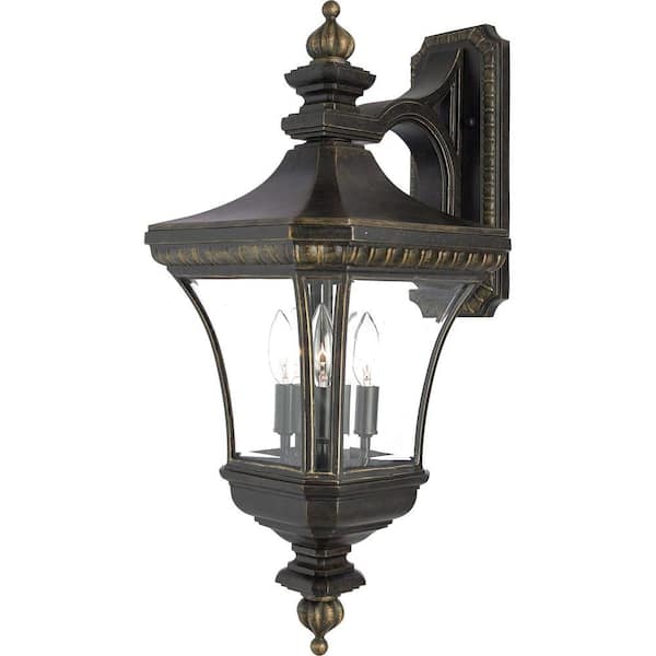Monroe 3-Light Imperial Bronze Outdoor Incandescent Wall Lantern