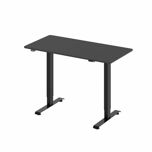 Furniture of America Derwin 47.2 in. Rectangular Black Wood Standing Desk With Adjustable Height