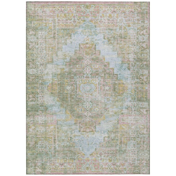 Addison Rugs Chantille Machine Washable Indoor/Outdoor Abstract ACN2140 Green 5 ft. x 7 ft. 6 in. Area Rug