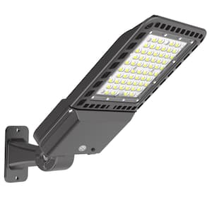 1500- Watt Equivalent 300-Watt Integrated LED Bronze Outdoor Parking Lot Area Light 5000k 39000 Lumens Arm Mount