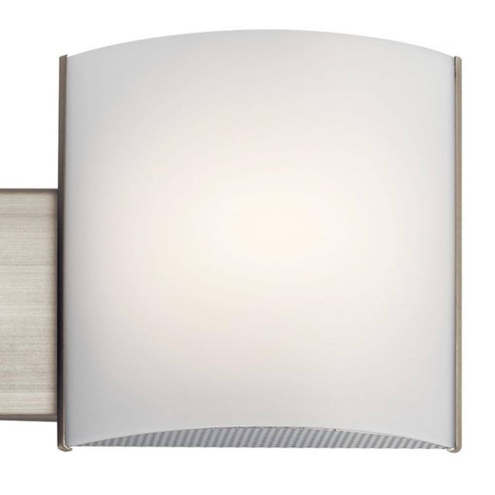 Brushed Nickel 19.25'' LED Wall Sconce with White Shades