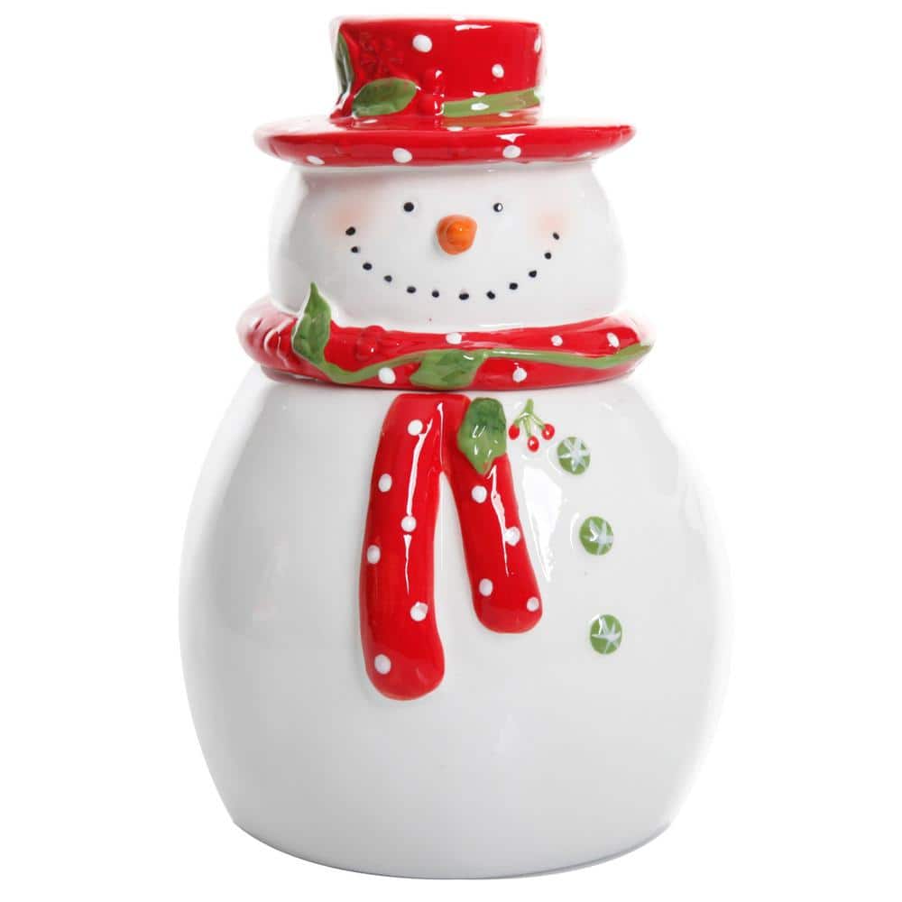 12 Williams-Sonoma Snowman Christmas Canister Ceramic Cookie Jar