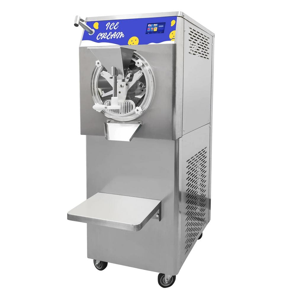Mvckyi 17 qt. 5 in 1 Hard Ice Cream Maker in Stainless Steel with LCD Panel, Side Door, 17 Gal/H
