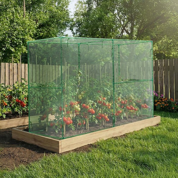 Aoodor 73 in. H Green 2-Roomed Walk-In Crop Cage Plant Protection