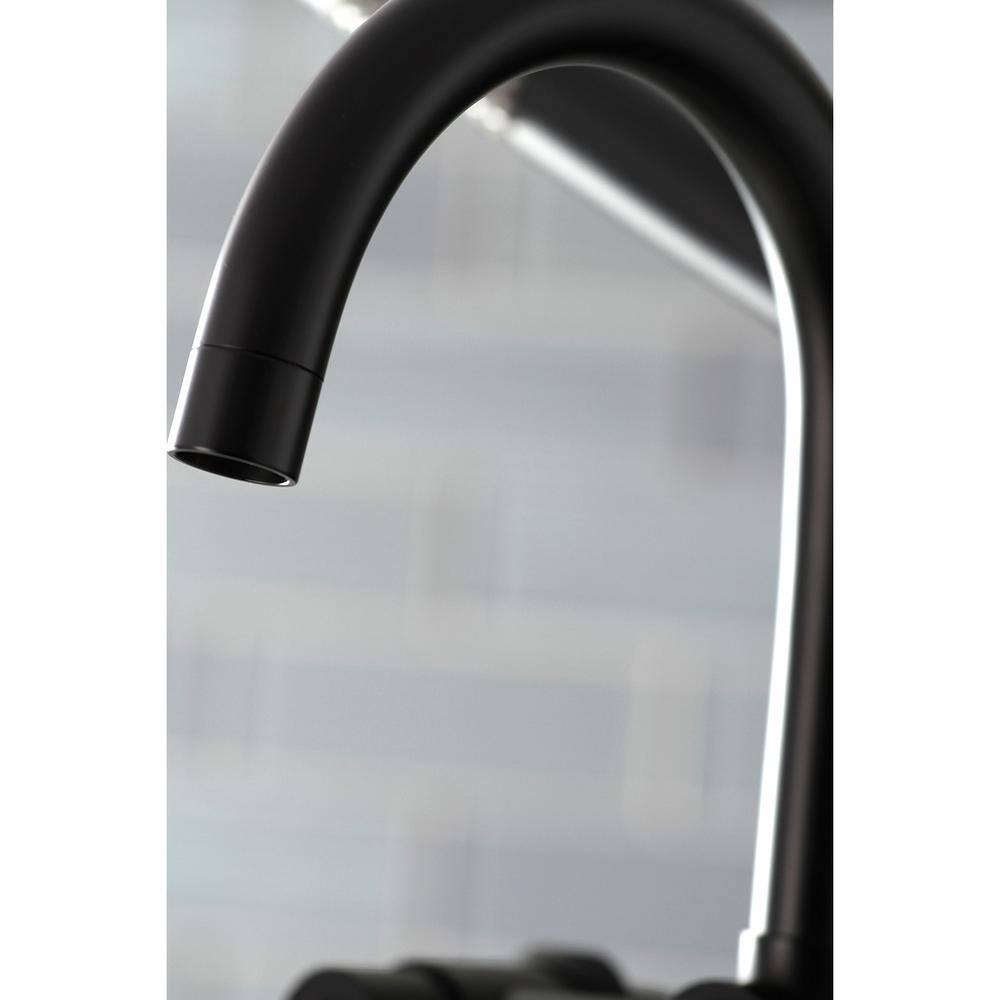 Matte Black Brass Deck Mount Tub Filler with Hand Shower