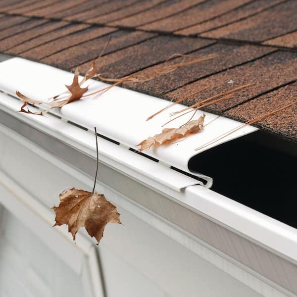 Solid 3 ft. White Vinyl Surface Tension Gutter Guard