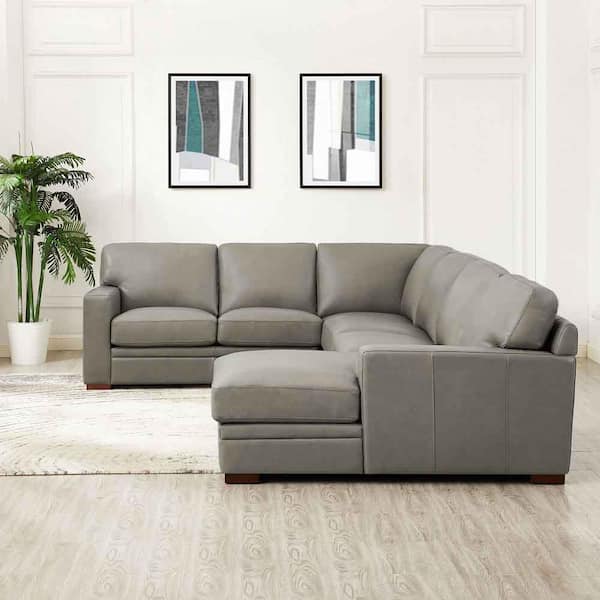 Leather sectional with chaise lounge hot sale