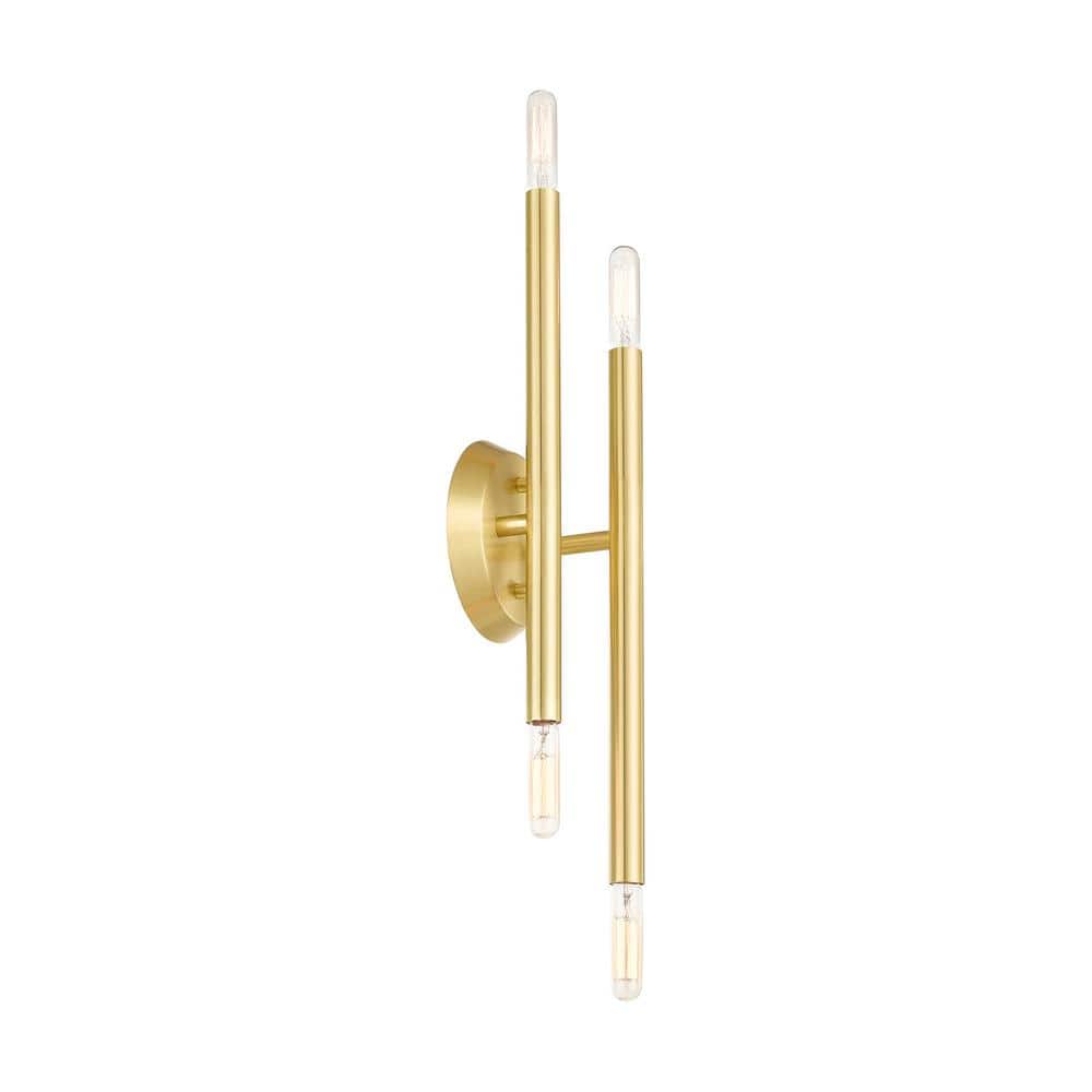 Soho Satin Brass 4-Light Dimmable ADA Wall Sconce