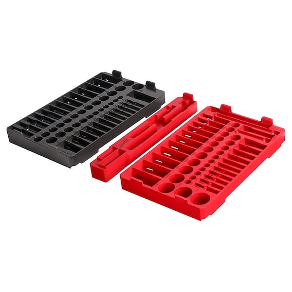 Milwaukee 1/4 in. and 3/8 in. Drive Metric and SAE Ratchet and Socket Trays