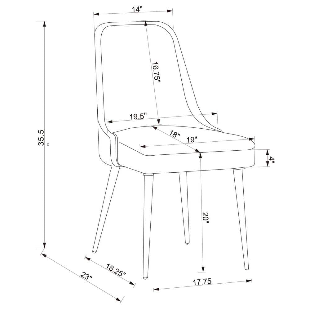 Gray Upholstered Metal High Back Side Chair