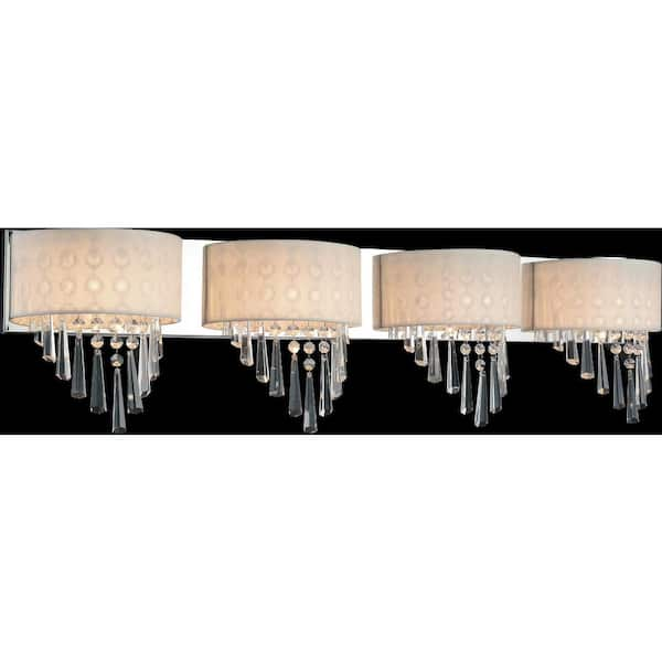 CWI Lighting Burney 4-Light Chrome Sconce