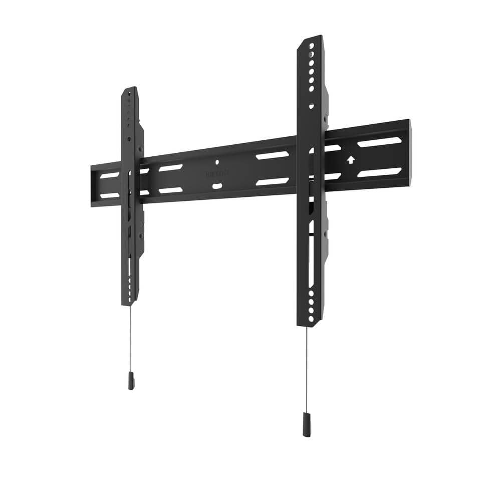 KANTO Low Profile Fixed TV Wall Mount with Quick Release Cords for 32 in. - 90 in. TVs