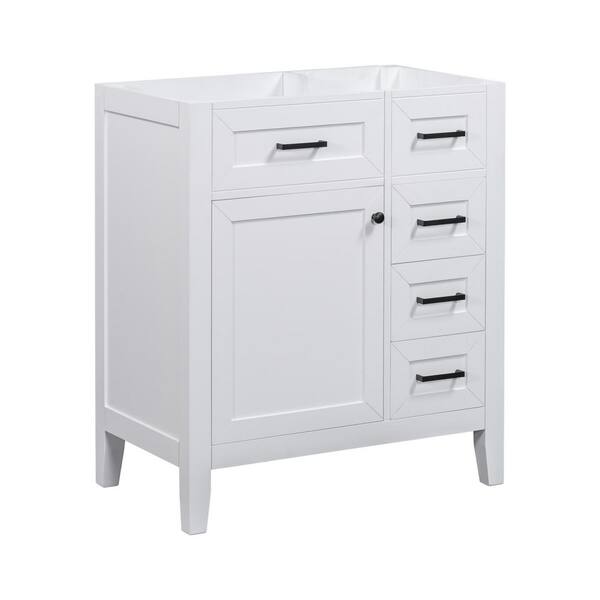 Gavin 29.52 in. W x 17.71 in. D Bath Vanity Cabinet without Top in White, including Drawers and Door Shelf