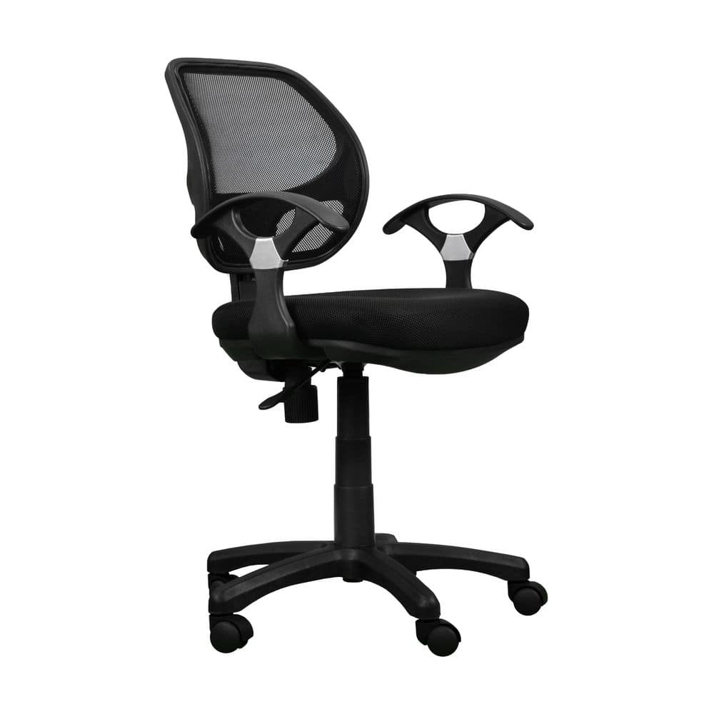 Techni Mobili Midback Mesh Office Task Chair in Black