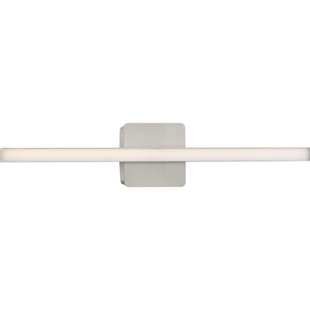 Progress Lighting Phase 4 Collection 24 in. Brushed Nickel Medium Modern Integrated 3CCT Integrated 1-Light LED Linear Vanity Light -  785247266524