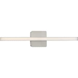 Phase 4 Collection 24 in. Brushed Nickel Medium Modern Integrated 3CCT Integrated 1-Light LED Linear Vanity Light