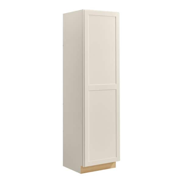 Avondale 24 in. W x 90 in. H x 24 in. D Ready To Assemble Plywood Shaker Utility Pantry Cabinet in Antique White