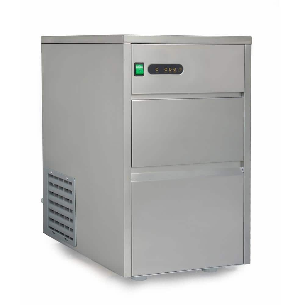 SPT 110 lb. Freestanding Automatic Ice Maker in Stainless Steel, Silver