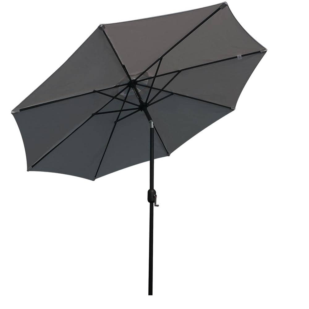 UV Resistant 9 ft. Aluminum Market Umbrella Solar Tilt Half Patio Umbrella 