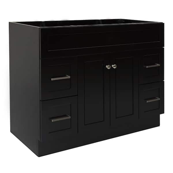 ARIEL Hamlet 42 in. W x 21.5 in. D x 34.5 in. H Freestanding Bath Vanity  Cabinet Only in Grey F043S-BC-GRY - The Home Depot