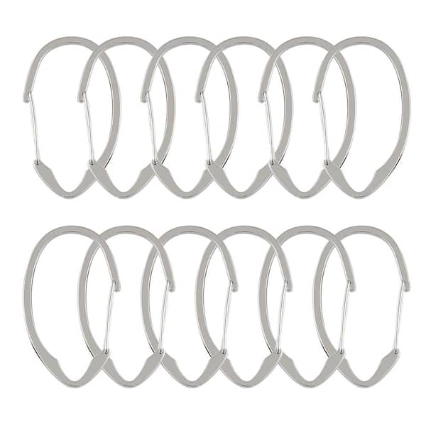 Utopia Alley Shower Rings, Shower Curtain Rings for Bathroom, Rustproof  Zinc Shower Curtain Hooks Rings in Chrome (Set of 12) HK10SS - The Home  Depot