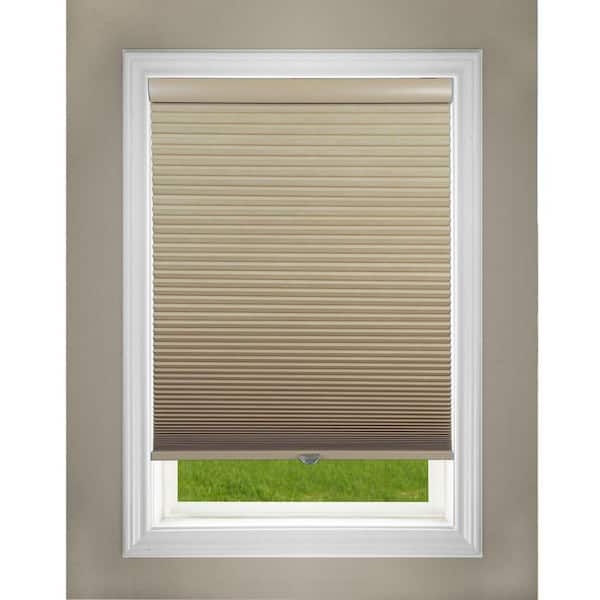 Perfect Lift Window Treatment Cut-to-Width Khaki 1.5in. Blackout Cordless Cellular Shade - 48in. W x 48in. L (Actual size:  48in. W x 48in. L)