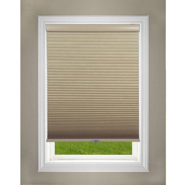 Perfect Lift Window Treatment Cut-to-Width Khaki 1.5in. Blackout Cordless Cellular Shade - 61in. W x 64in. L (Actual size: 61in. W x 64in. L)