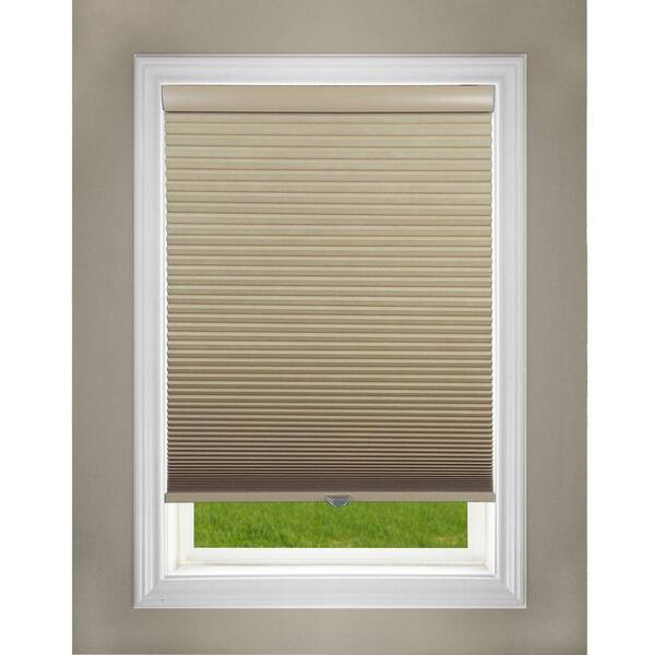 Perfect Lift Window Treatment Cut-to-Width Khaki 1.5in. Blackout Cordless Cellular Shade - 63in. W x 64in. L (Actual size: 63in. W x 64in. L)