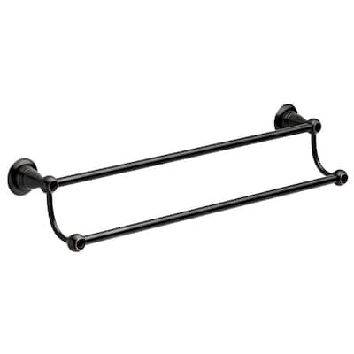 Porter 24 in. Wall Mount Double Towel Bar Bath Hardware Accessory in Oil Rubbed Bronze