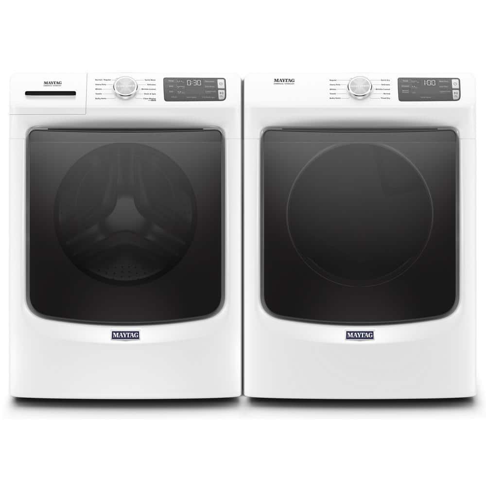 Maytag 7.3 Cu. Ft. White Front Load Electric Dryer with Moisture Sensing