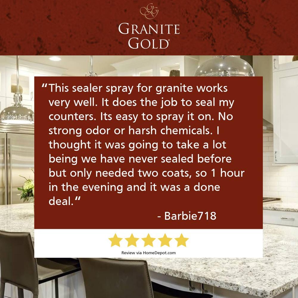 Granite Gold 24oz Clear Water-Based Stone Sealer Spray