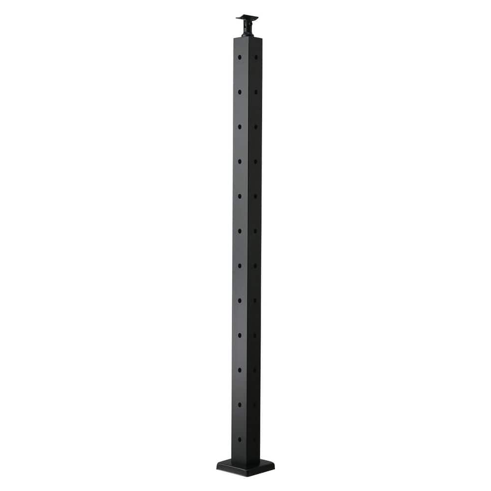 SKYSHALO Cable Railing Post 42 x 2 x 2 in. Stainless Steel Black Cable ...
