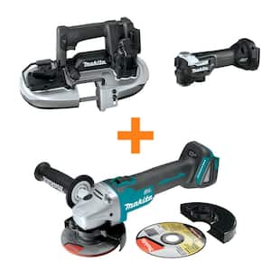 18V LXT Sub-Compact Brushless Band Saw and 18V LXT Brushless Multi-Tool with bonus 18V LXT BrushlessAngle Grinder