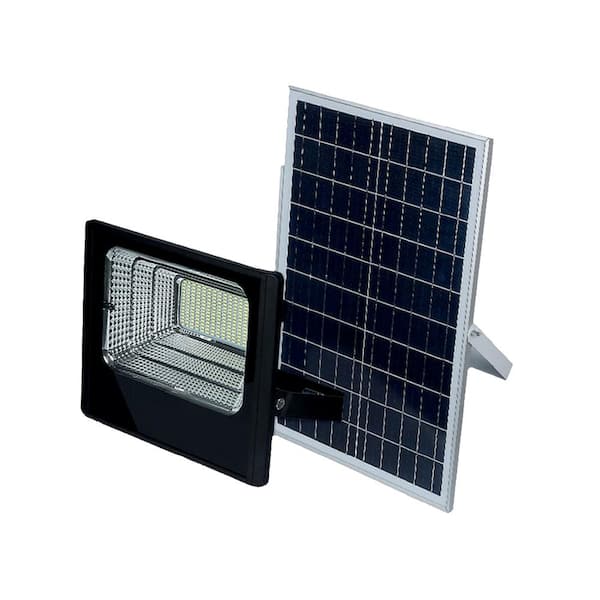 PROBRITE 80-Watt Equivalent Integrated LED Black Outdoor Solar Powered Security Flood Light, 5000K